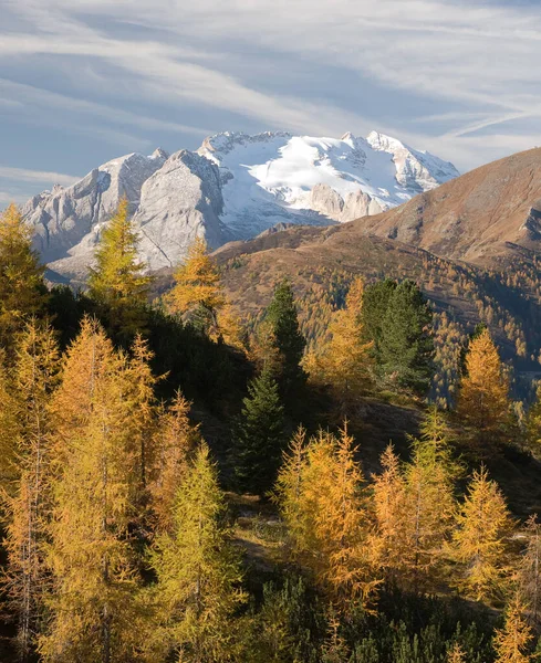 Blick Herbst Auf Die Marmolada — Stockfoto