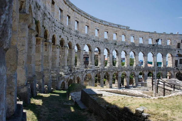 Anfiteatro Antigo Pula Croácia Europa — Fotografia de Stock
