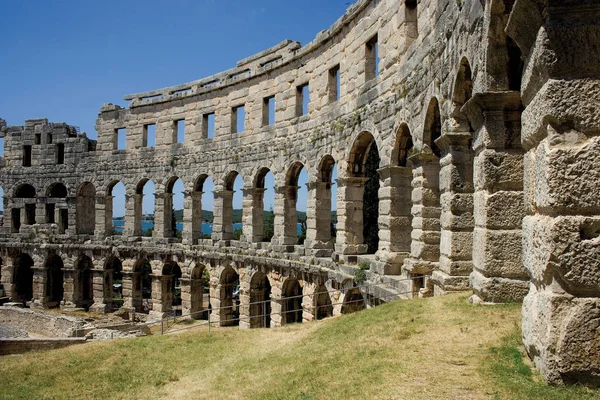 Anfiteatro Antigo Pula Croácia Europa — Fotografia de Stock