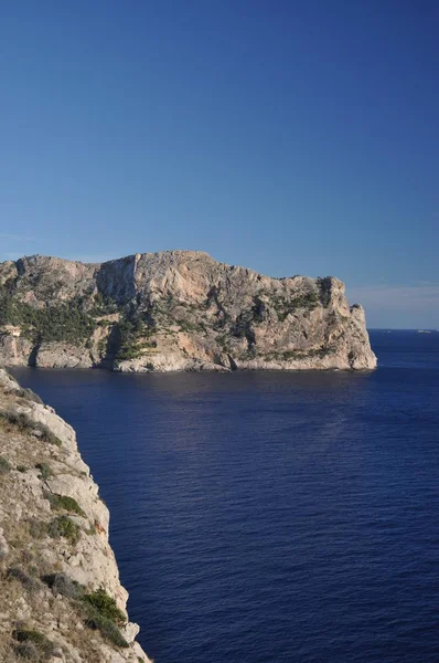 Mallorca Baleares Spain Coast Mediterranean Villa Area Steep Steep Coast — Stock Photo, Image