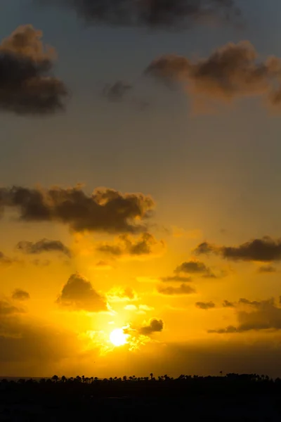 Hermosa Vista Cielo Puesta Sol — Foto de Stock