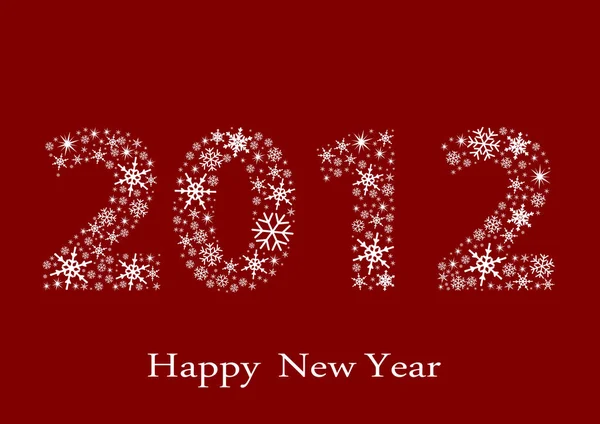 Véspera Ano Novo 2012 Feita Flocos Neve — Fotografia de Stock