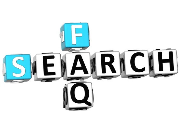 Search Faq Crossword White Background — Stok fotoğraf