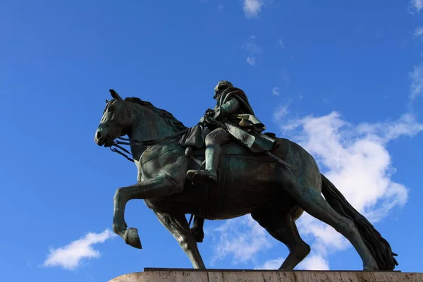 Statua Equestre Carlos Iii Puerta Del Sol Madrid Spagna — Foto Stock
