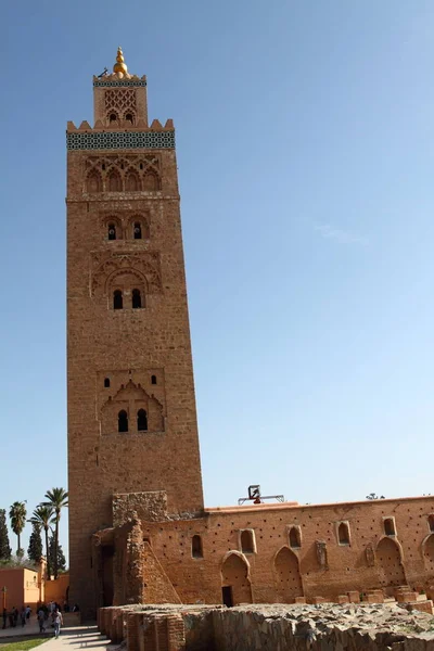Koutoubia Τζαμί Μαρακές Μαρόκο Αφρική — Φωτογραφία Αρχείου