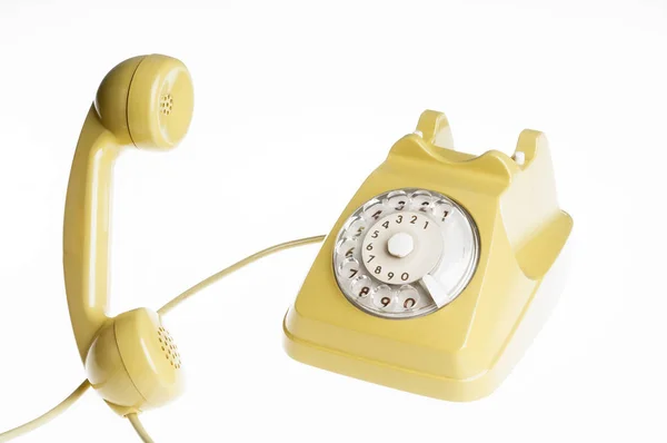 Beyaz Arkaplanda Eski Telefon Izole Edildi — Stok fotoğraf