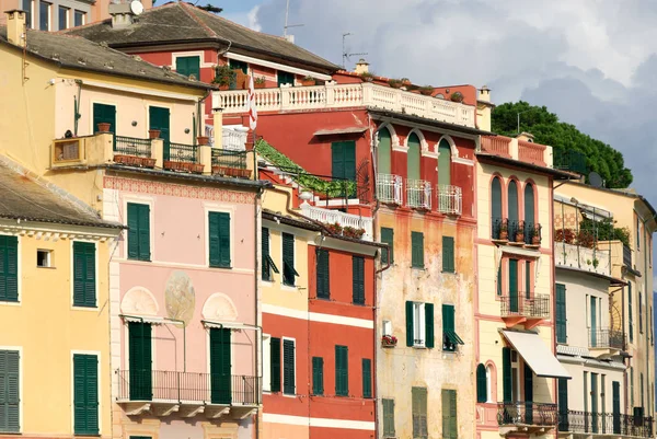 Homes Many Colors Village Portofino Italy — Stock Photo, Image