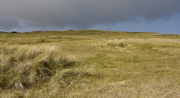Sanddynerna Norra Skottland Med Gräs Och Kullar Bakgrunden — Stockfoto