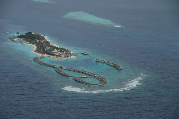 Ilha Maldivas Vista Aérea — Fotografia de Stock