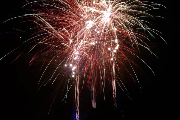 Time Exposure Firework Display Guy Fawkes Day England — Stockfoto