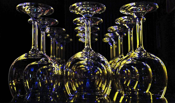 Grandi Bicchieri Vino Decanter — Foto Stock