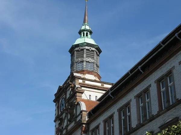 Casa Telhado Torre Schwerin — Fotografia de Stock