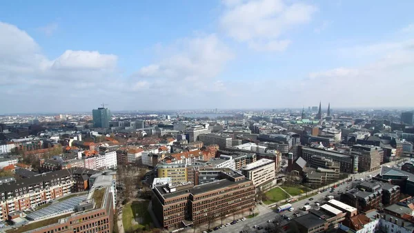 Hamburg Výhled Město Dne — Stock fotografie