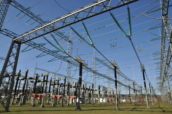 Líneas Eléctricas Cables — Foto de Stock