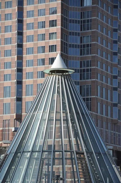 Schilderachtige Stadsgezicht Van Moderne Wolkenkrabbers Gevel — Stockfoto