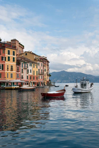 Houses Sea Boats Portofino — Stock Photo, Image