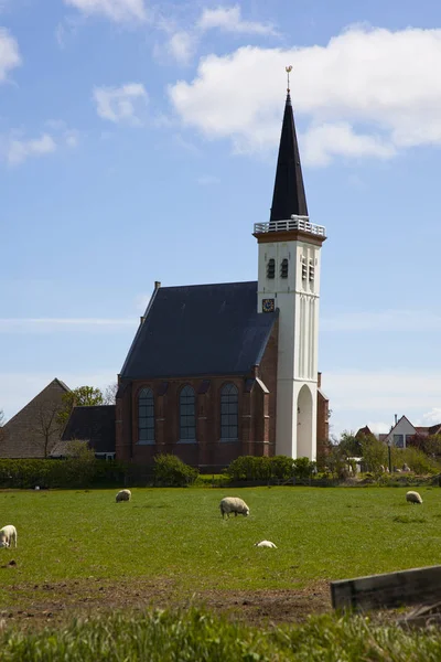 Kościół Holenderski Texel Holandia — Zdjęcie stockowe