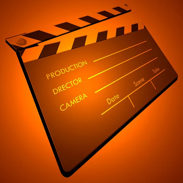 Clapboard Filme Cor Arte — Fotografia de Stock