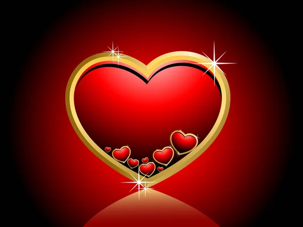 Διάνυσμα Καλλιτεχνικό Σχεδιασμό Σχήμα Καρδιάς Λάμψη Αστέρια Ευχετήρια Κάρτα — Φωτογραφία Αρχείου