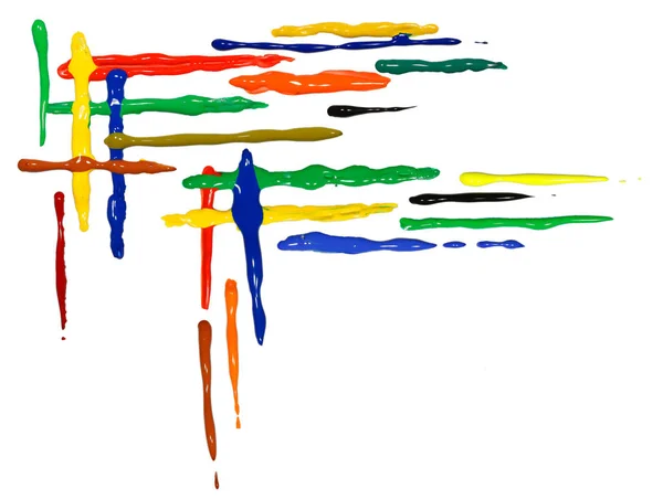 Цветные Полоски Выполнены Цветной Акриловой Краской — стоковое фото