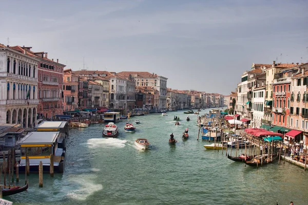 Venezia Italia Aprile Canal Grande Visto Dal Ponte Rialto Mattina Immagine Stock