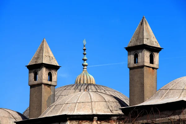 Μπλε Τζαμί Πάνω Από Καθαρό Ουρανό Στην Κωνσταντινούπολη Τουρκία — Φωτογραφία Αρχείου