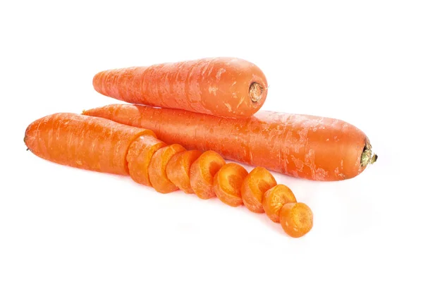 Крупным Планом Снимок Моркови Изолированной Над Белым — стоковое фото