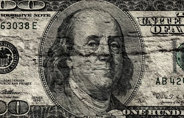 100美元钞票的概念图 — 图库照片