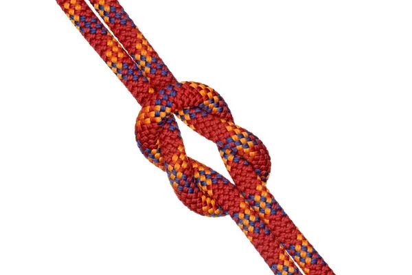 Red Isolated Rope Knot — Stock Photo, Image