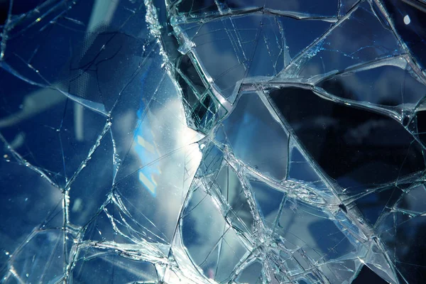 Close Shot Broken Window Glass — Stock Photo, Image