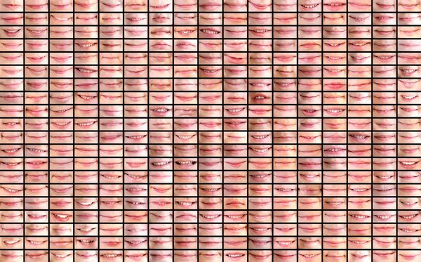 様々な唇の構成の概念的なイメージ — ストック写真