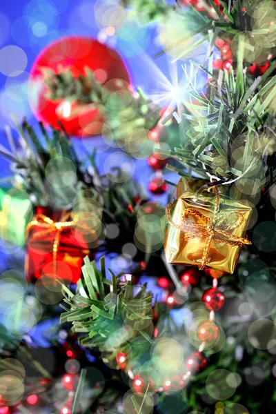 Close Tiro Uma Árvore Natal — Fotografia de Stock