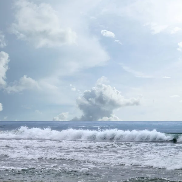 Seascape Image Waves Sea Stormy Sky — Stock Photo, Image