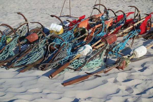 Fischerbojen Strand — Stockfoto