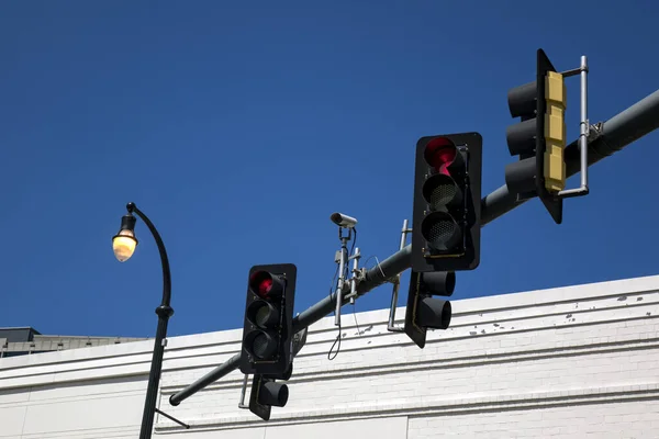 Sistema Iluminación Tráfico Señal Tráfico — Foto de Stock