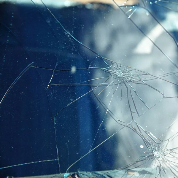 Close Shot Broken Window Glass — Stock Photo, Image