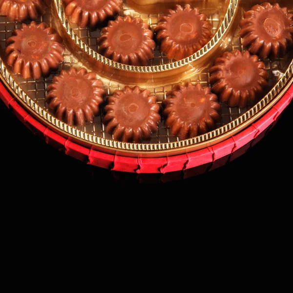 Gros Plan Des Chocolats Boîte — Photo