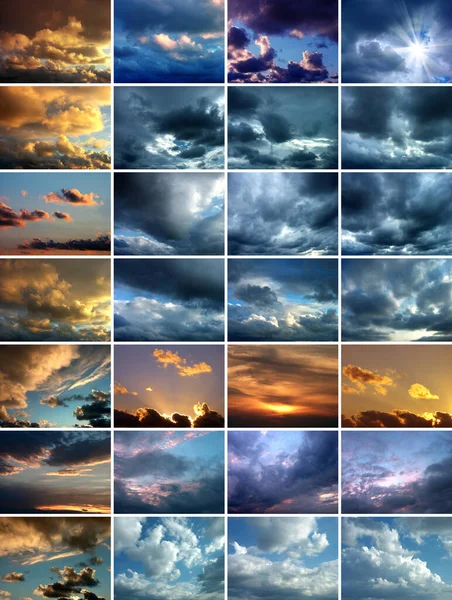 Group Cloudscape Variations Royalty Free Stock Photos