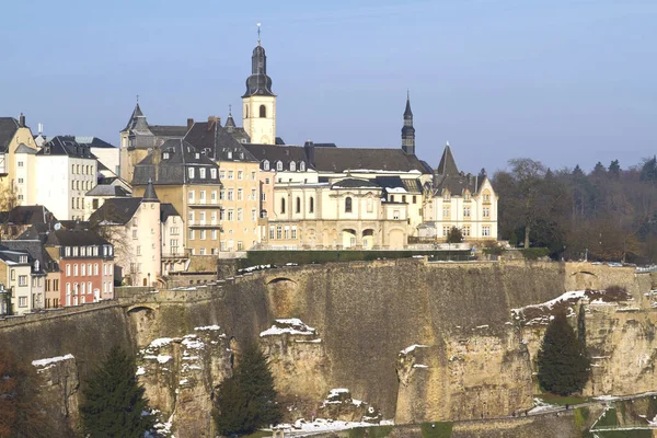 Luxembourg Város Télen — Stock Fotó