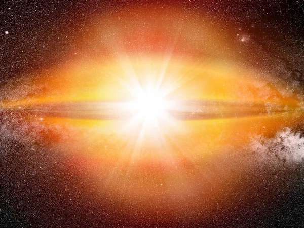 宇宙と抽象的な光と星の概念的背景画像 — ストック写真
