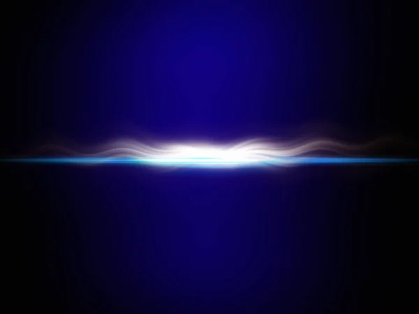 Hintergrundbild Von Defokussierten Abstrakten Lichtern Und Lichtstrahl Über Blauem Hintergrund — Stockfoto