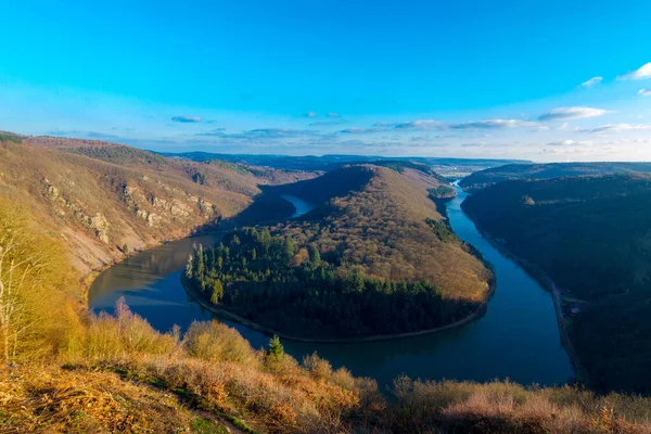 Saarschleife Poblíž Orscholz Cloef — Stock fotografie