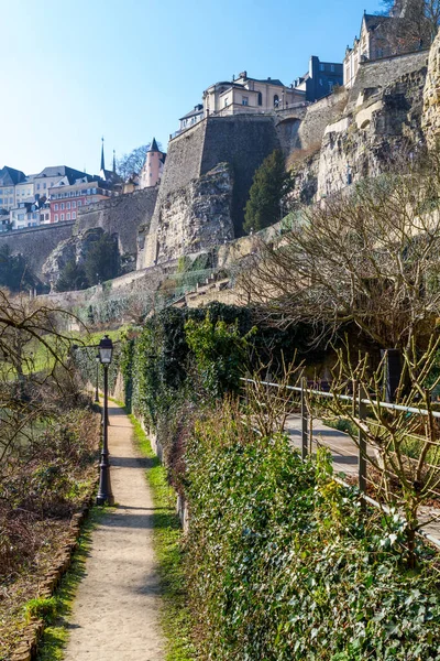 Luxemburgo Grund Largo Del Río Alzette — Foto de Stock