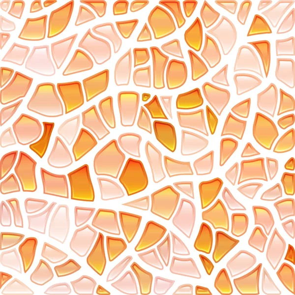 Vector Abstracto Manchado Vidrio Mosaico Fondo Beige Naranja — Foto de Stock