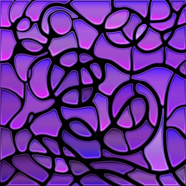 Abstracte Vector Glas Lood Mozaïek Achtergrond Paars Violet — Stockfoto