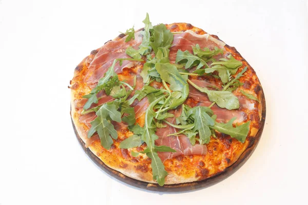 Pizza Arugula Parma Ham Cheese — Stock Photo, Image