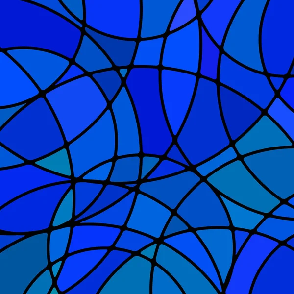 Abstract Vector Stained Glass Mosaic Background Bright Blue — Stock Photo, Image