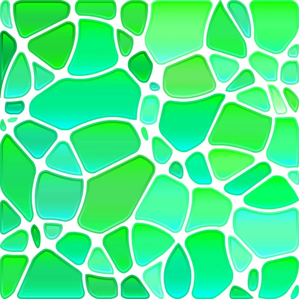 Vetor Abstrato Fundo Mosaico Vidro Manchado Círculos Verdes — Fotografia de Stock