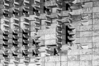 An abstract detail from the new house of Parliament in Valletta, Malta. clipart