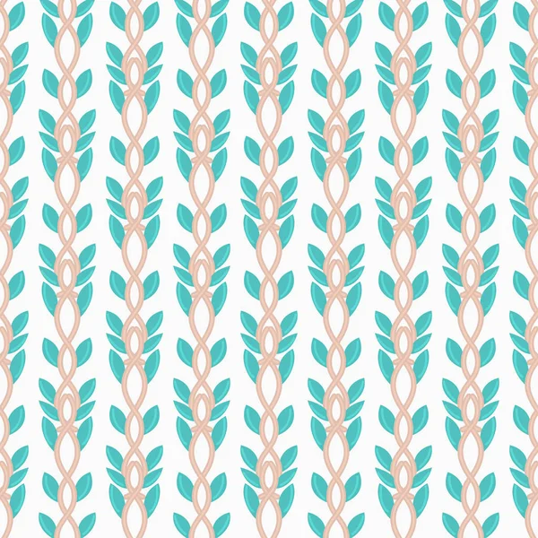 Floral Seamless Pattern Hand Drawn Interwoven Branches Repeating Artistic Background — Stock Photo, Image